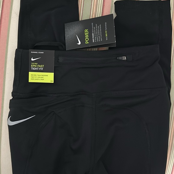 NEW Nike Power Epic Fast Tight Fit Run Leggings Mesh Dri fit Women's Sz XS Black - Picture 6 of 11